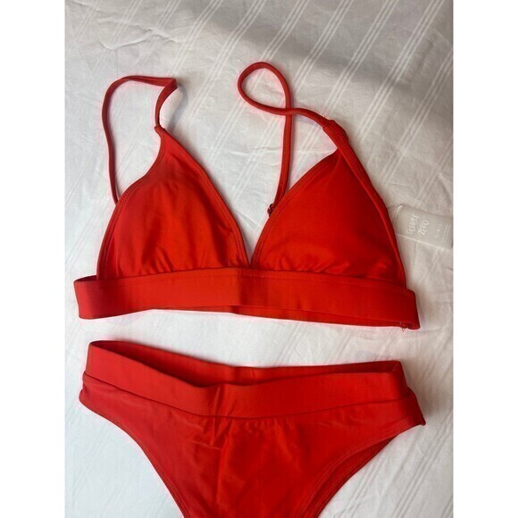 Double Zero Bright Orange High‎ Cut Bikini Set Size Small RefN04 - Picture 7 of 8